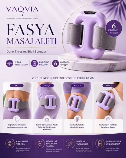 VAQVIA Fasya Masaj Aleti  6 Kademeli Titreşimli Vücut Masaj Cihazı