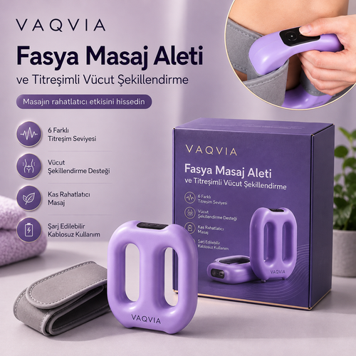 VAQVIA Fasya Masaj Aleti  6 Kademeli Titreşimli Vücut Masaj Cihazı